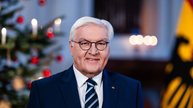 El presidente alemán, Frank-Walter Steinmeier, en su discurso navideño anual. EFE/EPA/RAINER KEUENHOF / POOL
