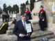 El presidente de la Generalitat de Cataluña, Salvador Illa, encabeza la ofrenda floral del Govern ante la tumba del expresidente catalán Francesc Macià, con motivo del 91º aniversario de su muerte. EFE/ Quique García