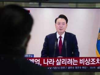 El presidente surcoreano, Yoon Suk-yeol, durante su discurso a la nación. EFE/EPA/JEON HEON-KYUN