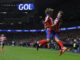 Julián Álvarez y Griezmann celebran un gol. EFE/ Juanjo Martin