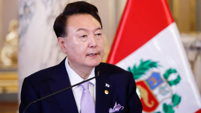 Foto de archivo del presidente de Corea del Sur, Yoon Suk-yeol. EFE/ Renato Pajuelo
