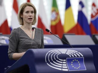 La alta representante de la Unión Europea para Asuntos Exteriores y Seguridad, Kaja Kallas, habla durante un debate sobre "El derrocamiento del régimen sirio, sus implicaciones geopolíticas y la situación humanitaria en la región" en el Parlamento Europeo en Estrasburgo, Francia, el 17 de diciembre 2024. EFE/EPA/RONALD WITTEK