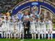 El Real Madrid celebra el título de la Copa Intercontinental en la final jugada en el estadio de Lusailm en Doha, Catar. EFE/EPA/NOUSHAD THEKKAYIL