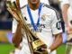 Kylian Mbappe tras la final de la Copa Intercontinental que han jugado Real Madrid CF y CF Pachuca en Lusail, Catar.) EFE/EPA/NOUSHAD THEKKAYIL