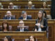 La portavoz de Junts, Míriam Nogueras, durante su intervención en la sesión de control al Gobierno que se celebra este miércoles en el Congreso. EFE/ Mariscal