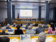 El alcalde de Madrid, Jose Luís Martínez Almeida (c), y el alcalde de Valladolid, Jesús Julio Carnero (2i), durante la presentación de la oficina "Valladolid NOW" en la sede de la CEOE, en Madrid, este miércoles. EFE/David Fernández