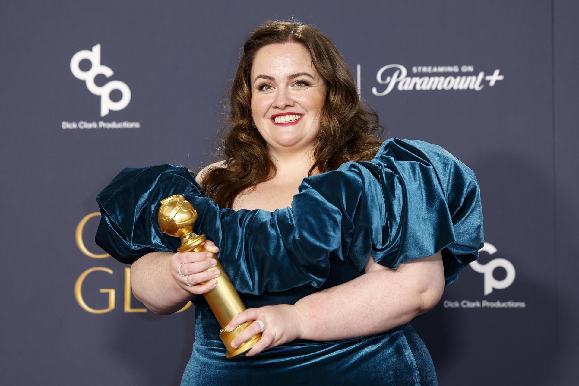 La actriz Jessica Gunning en la 82 edición de los Globo de Oro en el Beverly Hilton Hotel en Beverly Hills, California, EE.UU. EFE/CAROLINE BREHMAN
