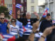 Fotografía de archivo en donde se ve al presidente de Cuba, Miguel Diaz-Canel (c), en La Habana (Cuba). EFE/ Yamil Lage