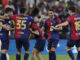 Los jugadores del FC Barcelona celebran la victoria tras el partido de la final de la Supercopa de España de fútbol entre el Real Madrid y el FC Barcelona, este domingo en Yeda, Arabia Saudí. EFE/ Alberto Estévez