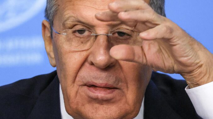 El ministro de Exteriores de Rusia, Serguéi Lavrov, este 14 de enero. EFE/EPA/YURI KOCHETKOV
