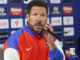 Simeone, durante la rueda de prensa de este viernes.-EFE/ J.P. Gandul