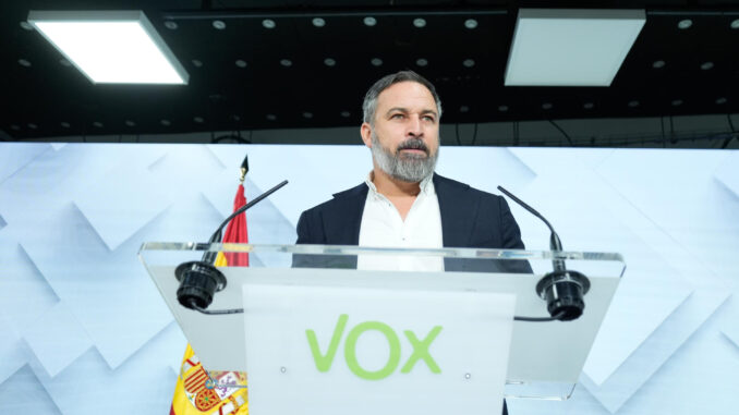 El líder de Vox, Santiago Abascal, en una imagen de archivo. EFE/Borja Sánchez-Trillo
