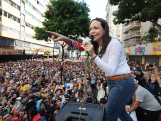 La líder antichavista María Corina Machado. EFE/ Miguel Gutiérrez