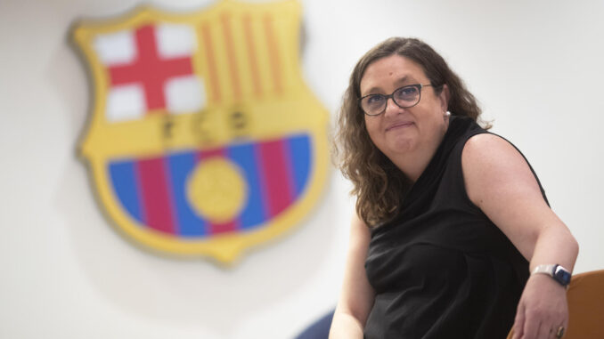 La vicepresidenta del Barcelona, Elena Fort, responsable del área institucional y del 'Espai Barça', en una imagen de archivo. EFE/Marta Pérez
