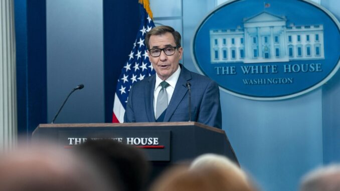 Fotografía de archivo del portavoz del Consejo de Seguridad Nacional de la Casa Blanca, John Kirby. EFE/EPA/BONNIE CASH / POOL
