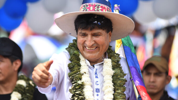 Fotografía de archivo del expresidente de Bolivia, Evo Morales (2006-2019). EFE/ Jorge Abrego
