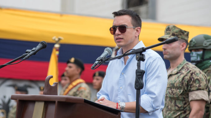 Fotografía de archivo del presidente de Ecuador, Daniel Noboa. EFE/ Mauricio Torres
