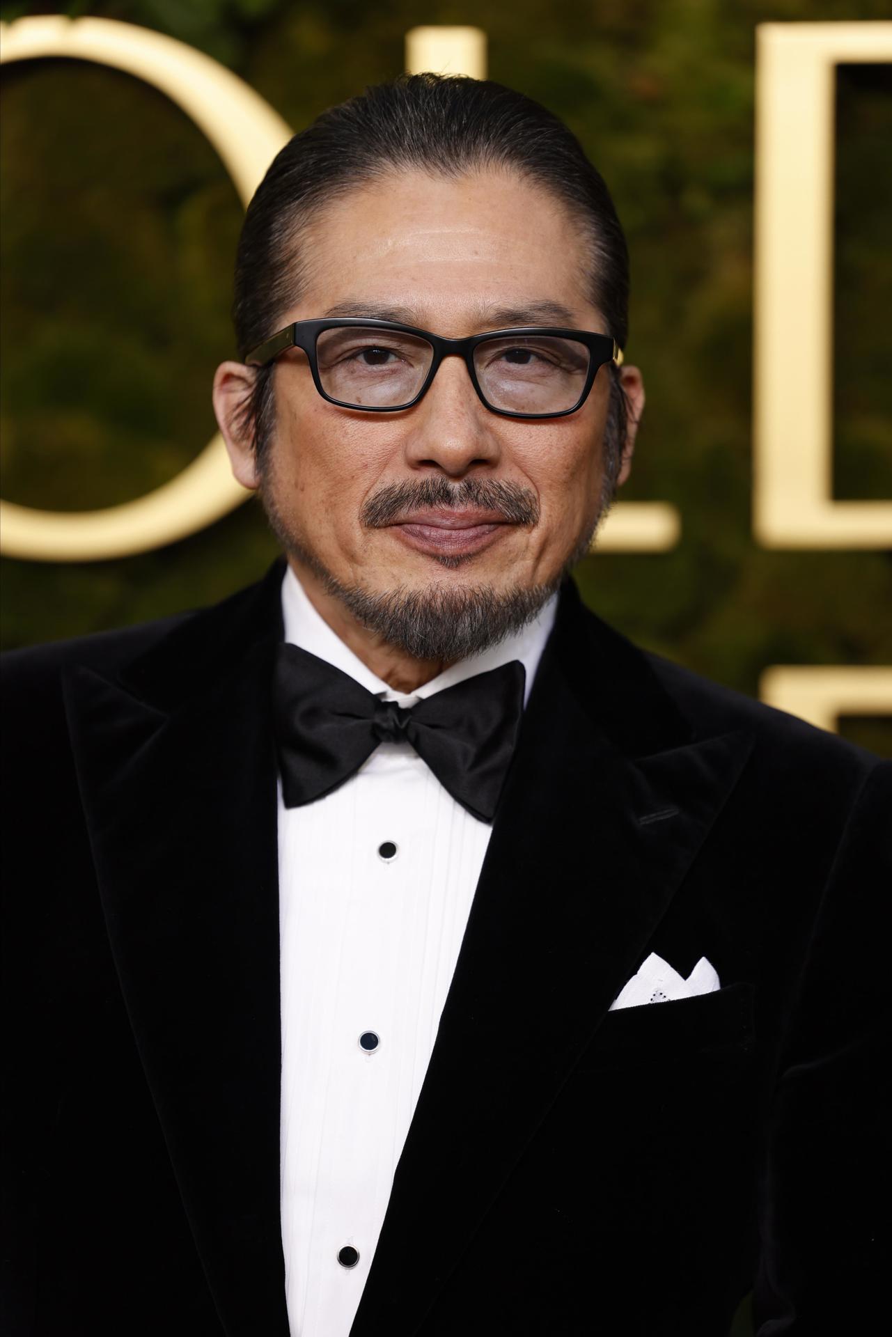 El actor japonés Hiroyuki Sanada llega a la 82 edición de los premios Globo de Oro en Beverly Hills, California. EFE//CAROLINE BREHMAN
