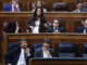 La portavoz de Vox Pepa Millán (2i) interpela al ministro de Presidencia, Justicia y Relaciones con las Cortes, Félix Bolaños (no aparece), durante la sesión de control al Gobierno este miércoles en el Congreso de los Diputados. EFE/ Javier Lizón