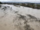 Vista del río Guadalquivir en peligro de desbordamiento a su paso por Lora del Río, en Sevilla. EFE/José Manuel Vidal