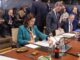 La ministra de Defensa de España, Margarita Robles asiste a la reunión de los ministros de Defensa de la OTAN en la sede de la Organización del Tratado del Atlántico Norte (OTAN) en Bruselas, Bélgica, 12 de febrero de 2026. (Bélgica, España, Bruselas) EFE/EPA/OLIVIER MATTHYS