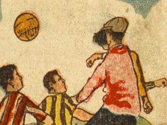 Colección ephemera Un campeonato de fútbol con cromos ilustrados de la Biblioteca Nacional de España