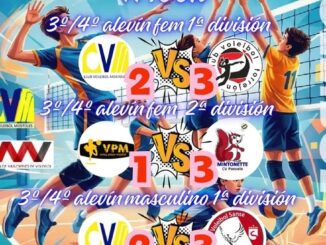 Clasificaciones finales del torneo alevín de voleibol con equipos de las divisiones 1ª y 2ª