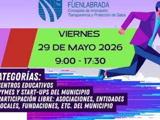 Cartel promocional del DATA-HACK-FUENLABRADA 2026 con información del evento de hackathon de datos en Fuenlabrada