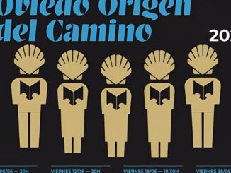 Cartel promocional del Encuentro Coral 'Oviedo Origen del Camino' quinta edición con fechas de conciertos en junio