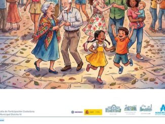 Cartel de las Fiestas del Distrito IV de Alcalá de Henares del 29 al 31 de mayo con actividades culturales y familiares