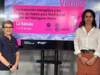 Cartel del curso de Hidrógeno Verde en los Cursos de Verano de La Rábida, del 7 al 10 de julio, con participación del Ayuntamiento de Huelva y la UNIA