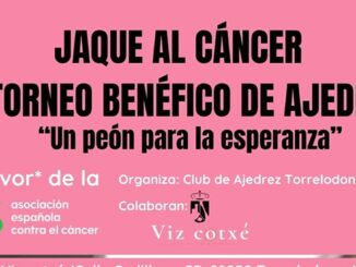 Cartel del IV Torneo Benéfico de Ajedrez de Torrelodones con información del evento solidario