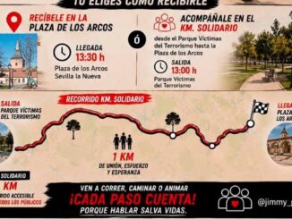 Jimmy Go completando su reto de 3.953 kilómetros por los 179 municipios de Madrid