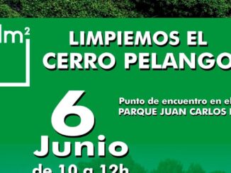 Cartel promocional de la excursión familiar de limpieza ambiental en el Cerro Pelango de Pinto organizada por el Ayuntamiento