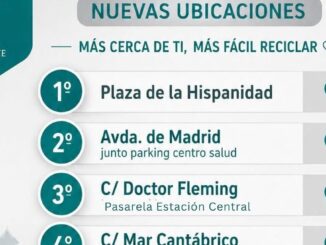 Cartel informativo de los puntos limpios de proximidad de Coslada para reciclaje de materiales