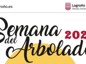 Cartel de la Semana del Arbolado en Logroño con actividades en el Parque Municipal de Jardinería