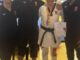 Ainhoa Pastor, campeona de España de taekwondo sub-21 en +73 kilos, en posición de competición