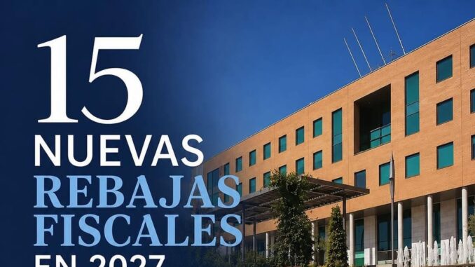 Campaña informativa de Alcobendas sobre la aprobación de 15 nuevas bajadas de impuestos para 2027 con ahorros fiscales