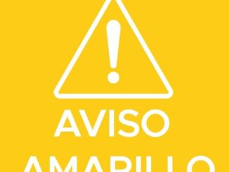 Cartel de aviso amarillo de la AEMET para Torremolinos el 2 de junio por temperaturas máximas de 37 grados