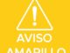 Cartel de aviso amarillo de la AEMET para Torremolinos el 2 de junio por temperaturas máximas de 37 grados