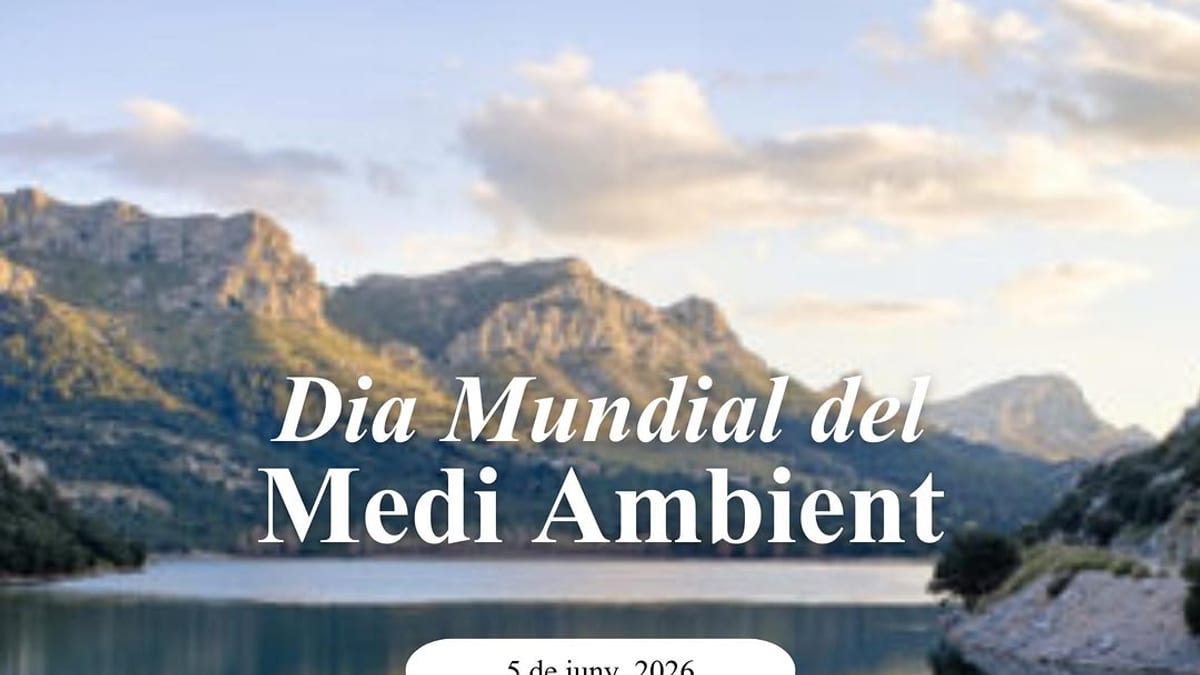 Cartel conmemorativo del Día Mundial del Medio Ambiente en Islas Baleares con mensaje sobre conservación del patrimonio natural