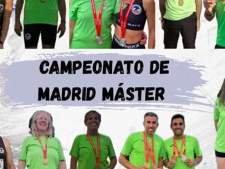 Atletas participantes en el Campeonato de Madrid Máster celebrado en Vallehermoso