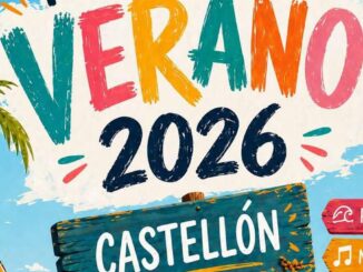 Cartel promocional de la programación de verano en Castellón con propuestas de actividades, conciertos y eventos