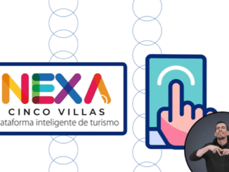 Cartel promocional del proyecto Cinco Villas Nexa, ecosistema digital turístico de la Comarca de Cinco Villas
