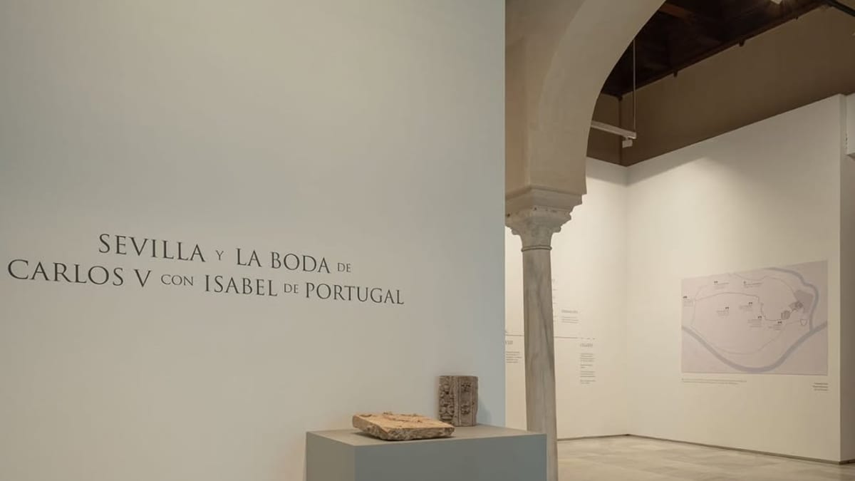Cartel de cierre de la exposición 'Sevilla y la boda de Carlos V con Isabel de Portugal' en el Espacio Santa Clara de Sevilla