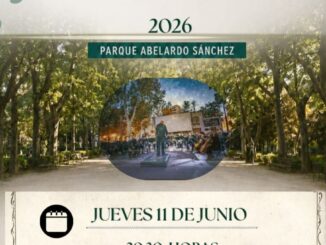Cartel promocional del concierto de verano de la Banda Sinfónica Municipal de Albacete Carlos Cano Sinfónico & Luis Gualda