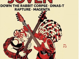Cartel del concierto de fin de curso en Torreforum con las bandas Rapture, Magenta, Down the Rabbit Corpse y Dinas-T