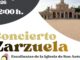 Cartel del concierto de zarzuela del 20 de junio de 2026 en las Escalinatas de la Iglesia de San Antonio con la participación de la Banda Municipal y la soprano Celia Lozano