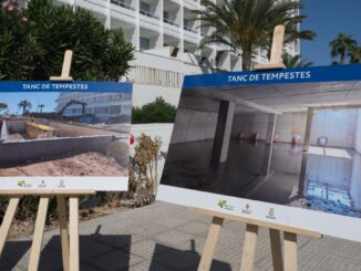 Tanque de tormentas de Platja d'en Bossa en Eivissa, financiado con el Impuesto de Turismo Sostenible