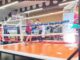 Nueva ubicación de la Escuela de Boxeo en la sala de musculación del estadio de atletismo con ring de boxeo, sacos de entrenamiento y equipamiento deportivo